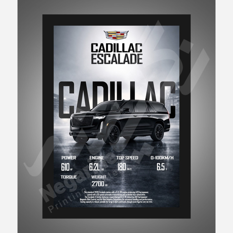تابلو ماشین های لوکس خودرو کادیلاک سایز A4