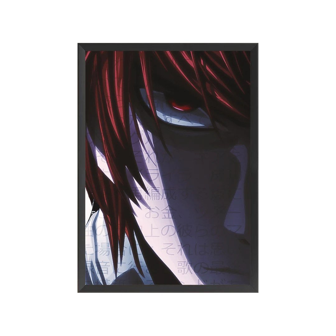 تابلو لایت یاگامی انیمه دفتر مرگ Death Note سایز 30 در 40 سانت (پس کرایه)