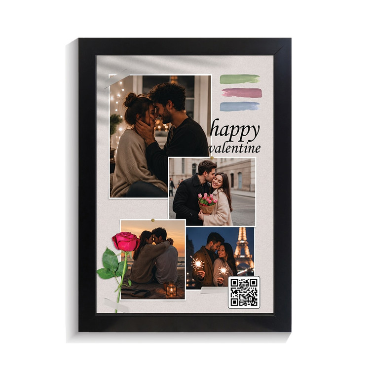 تابلو کلاژ موزیکال طرح valentine کد GPF-11000