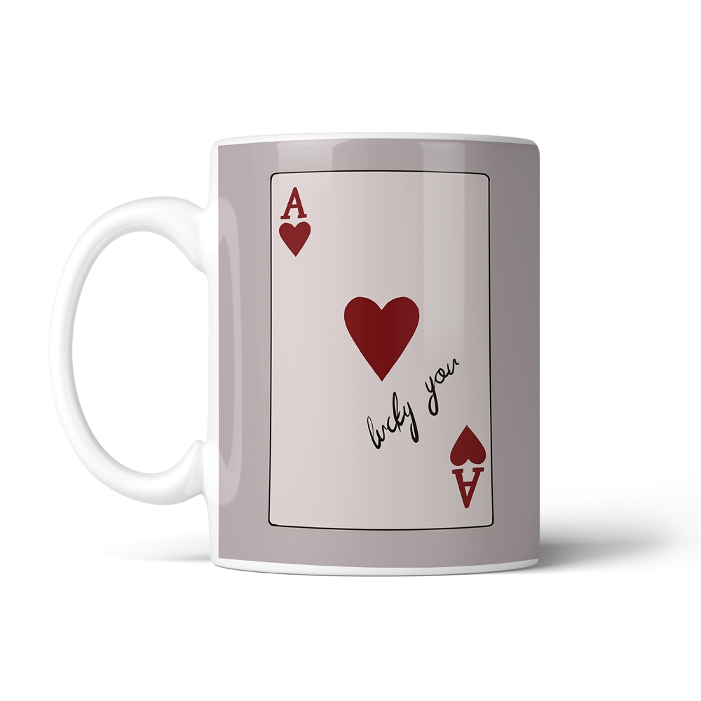ماگ عاشقانه طرح lucky you کد SM-27047