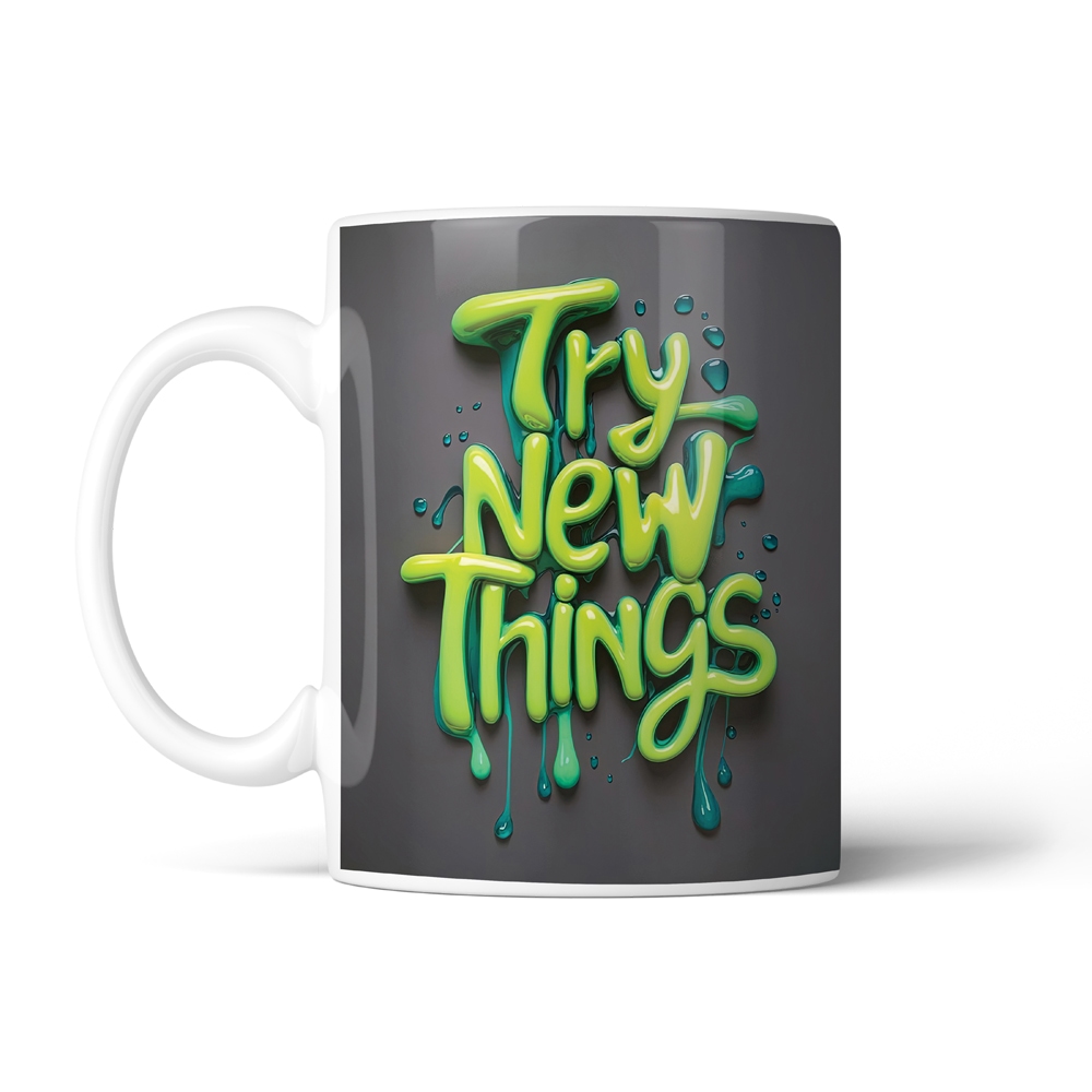 ماگ تایپوگرافی طرح try new things کد SM-15048