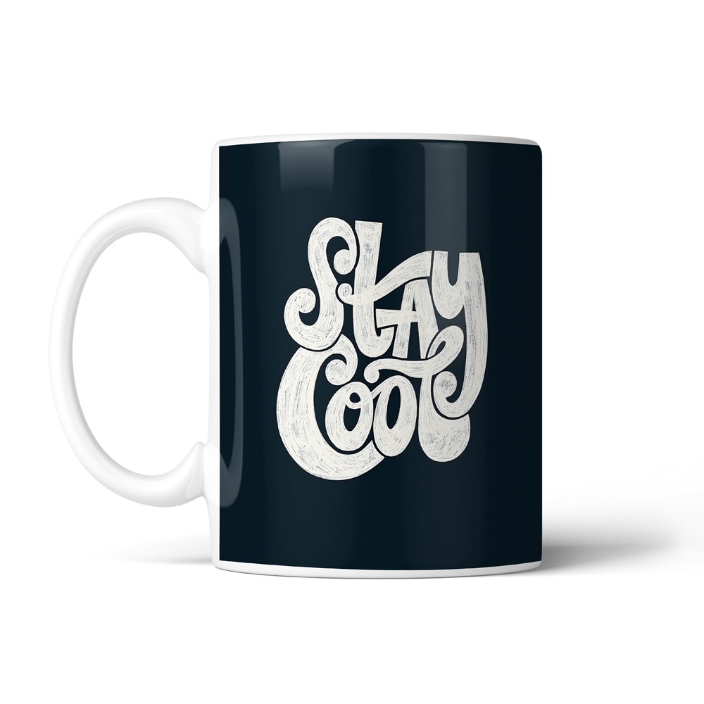 ماگ تایپوگرافی طرح stay cool کد SM-15103