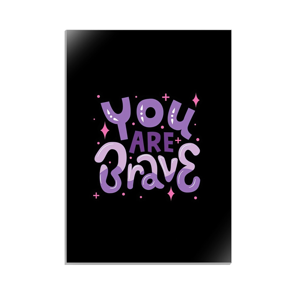 متال پوستر تایپوگرافی طرح brave کد MP-15050