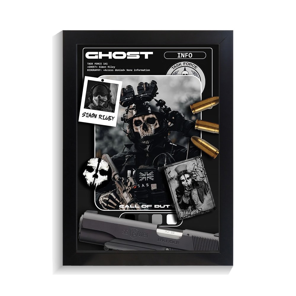 تابلو گیمینگ طرح ghost کال اف دیوتی کد PF-30037