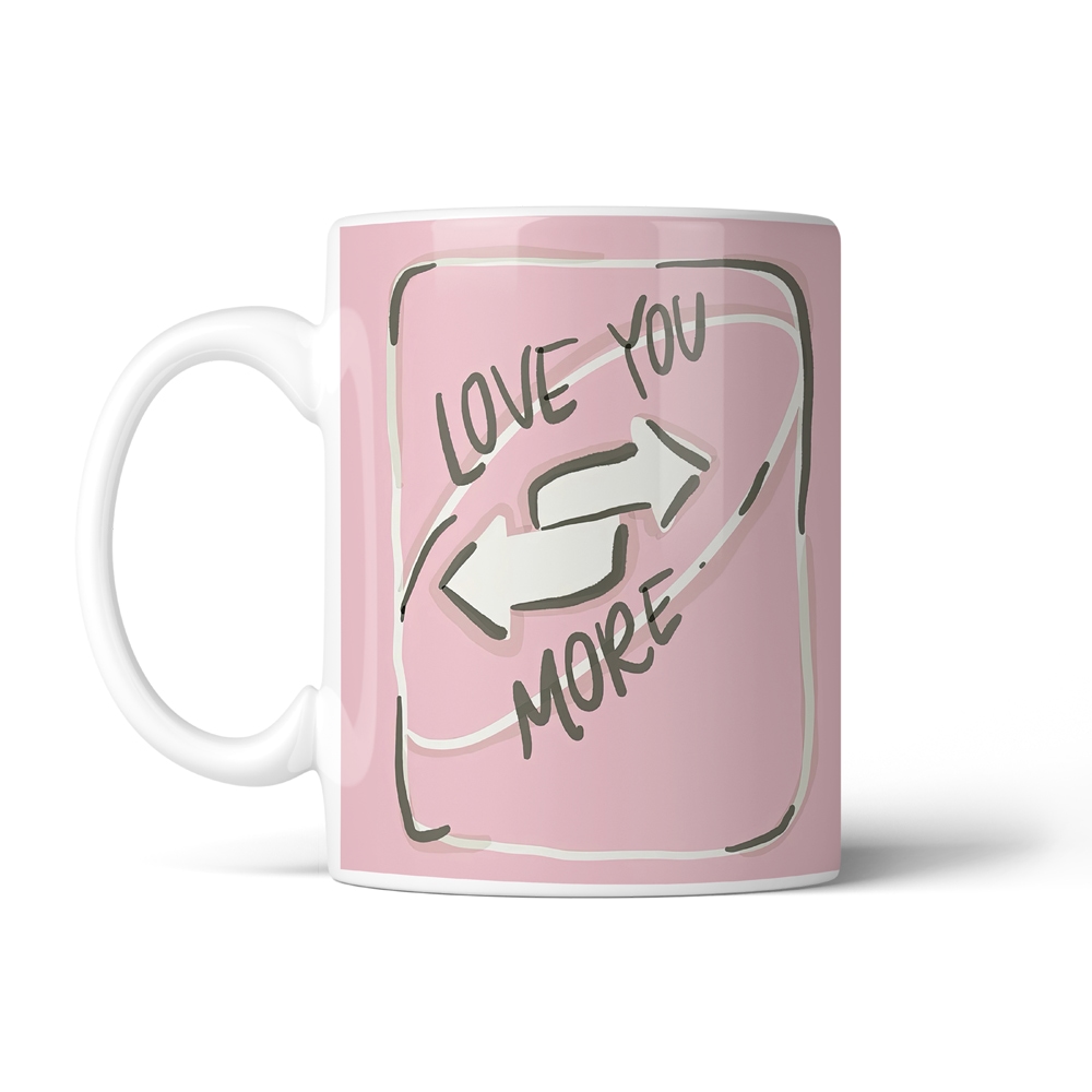 ماگ عاشقانه طرح love you more کد SM-27083