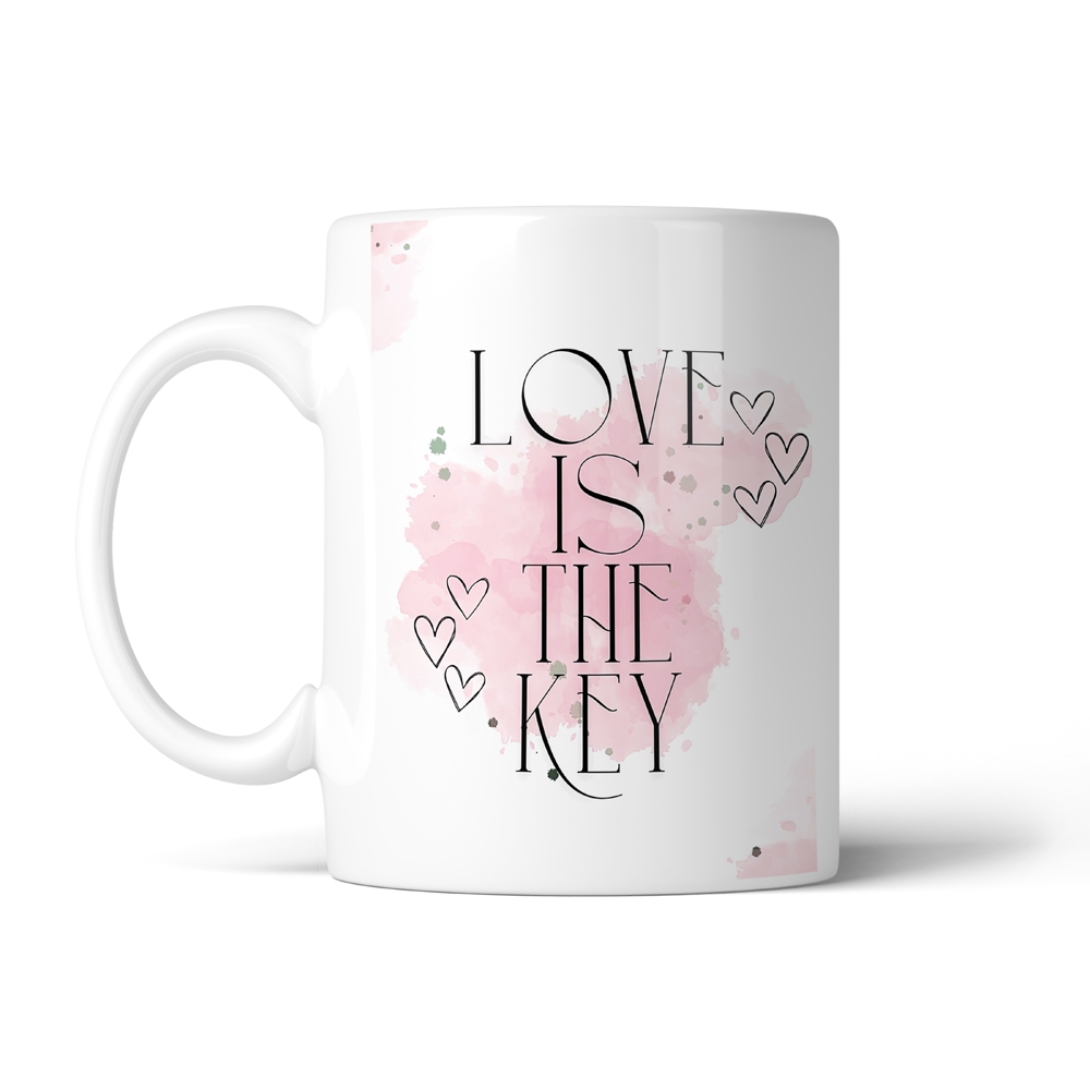 ماگ عاشقانه طرح love is the key کد SM-27071