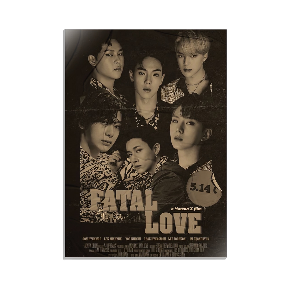متال پوستر خواننده طرح Monsta x کد MP-20219