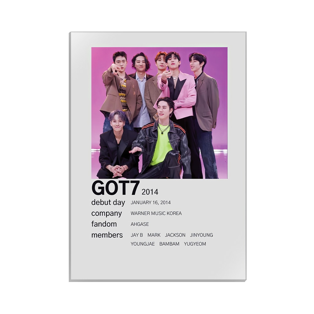 متال پوستر خواننده طرح Got 7 کد MP-20178