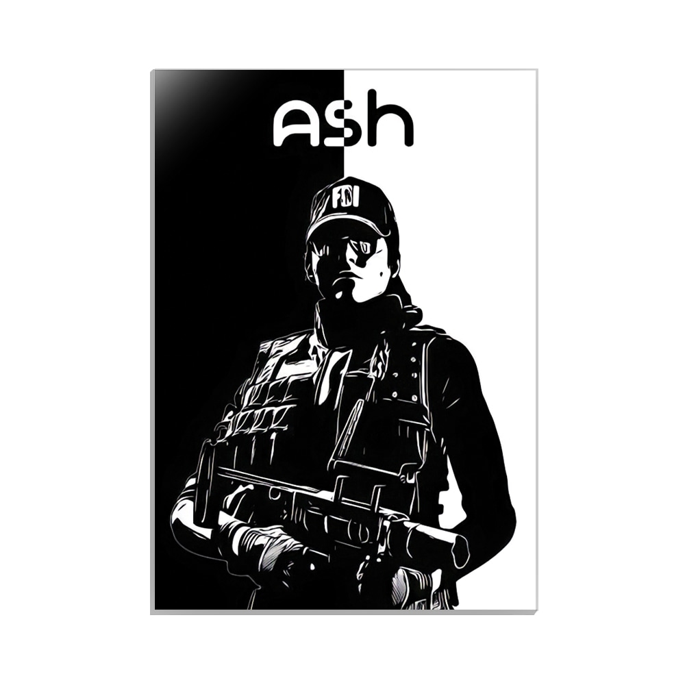 متال پوستر گیمینگ طرح ash رینبو سیکس کد MP-30213