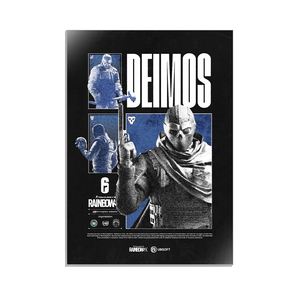 متال پوستر گیمینگ طرح deimos رینبو سیکس کد MP-30253