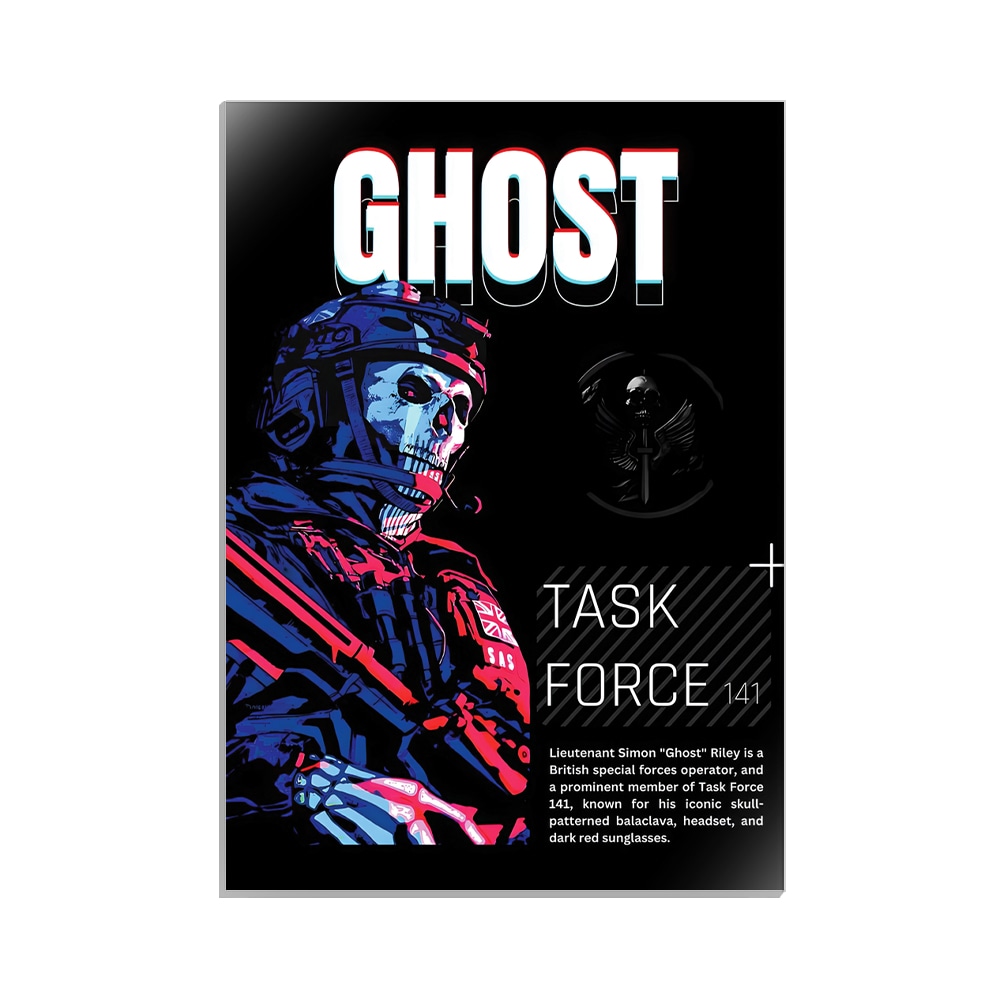 متال پوستر گیمینگ طرح ghost کال اف دیوتی کد MP-30039