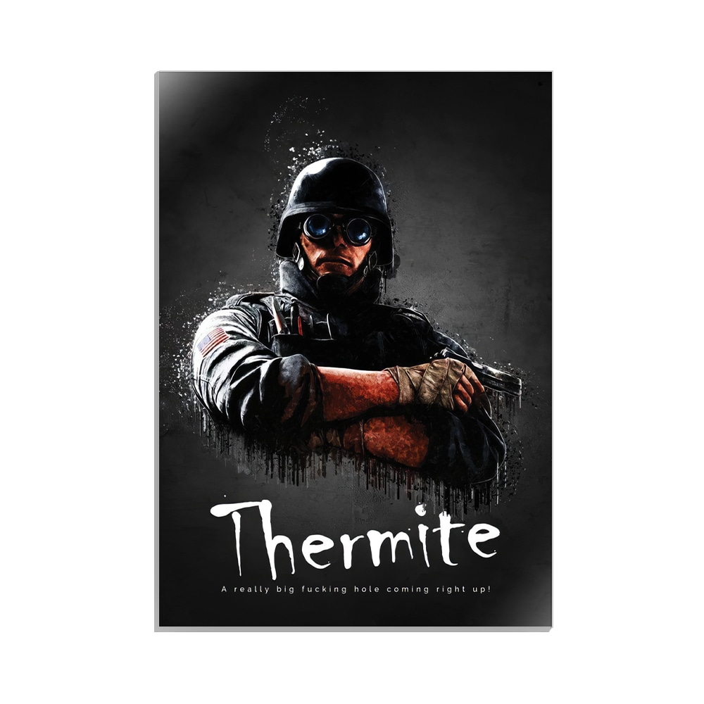 متال پوستر گیمینگ طرح thermite  رینبو سیکس کد MP-30220