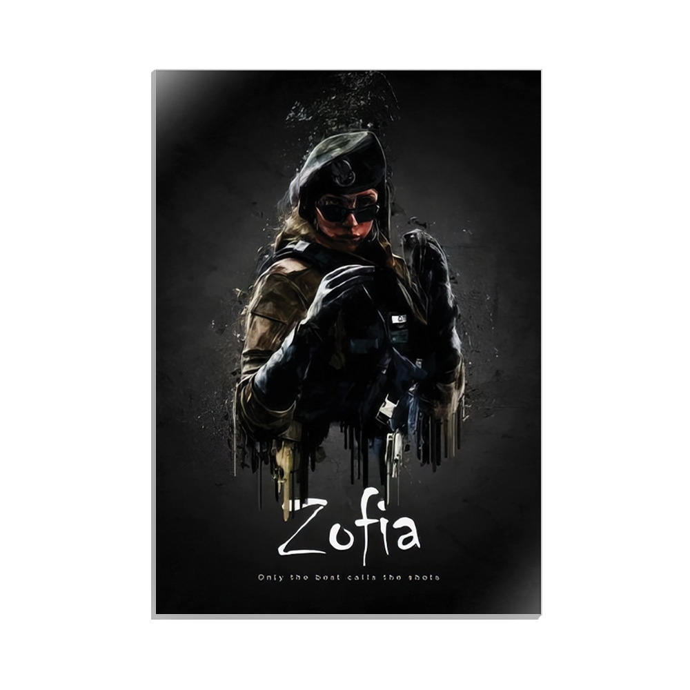 متال پوستر گیمینگ طرح zofia رینبو سیکس کد MP-30252