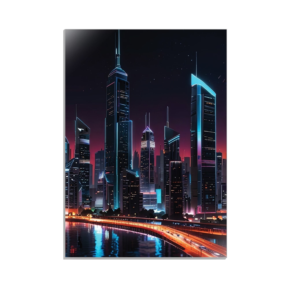 متال پوستر منظره طرح شهر مدرن کد MP-22176