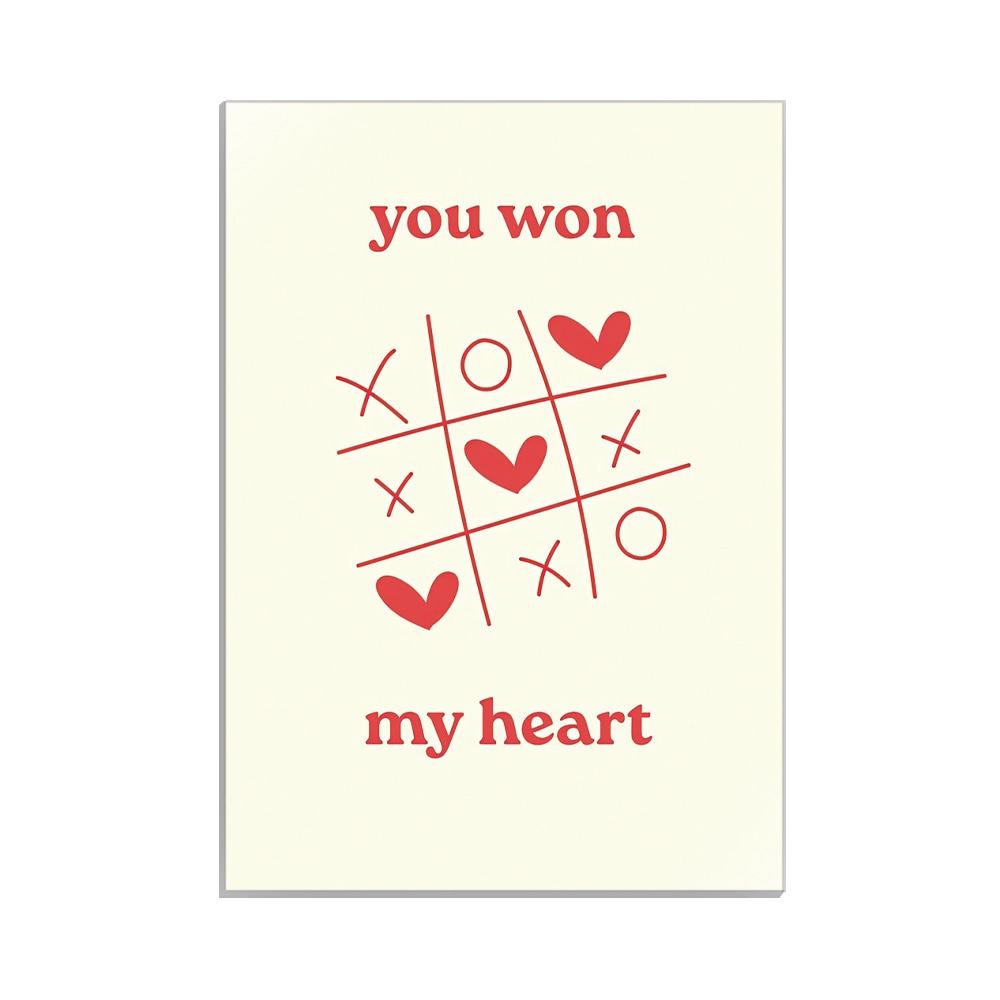 متال پوستر عاشقانه طرح you won my heart کد MP-27075