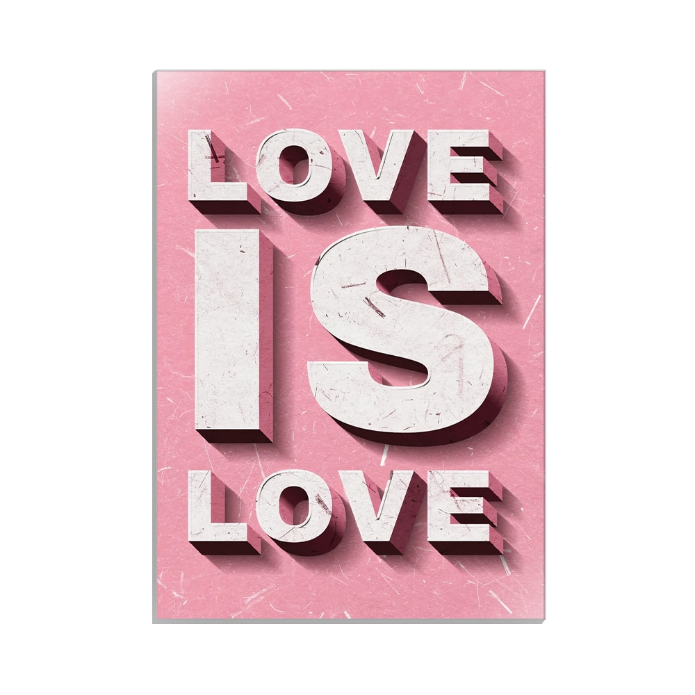 متال پوستر عاشقانه طرح love is love کد MP-27070