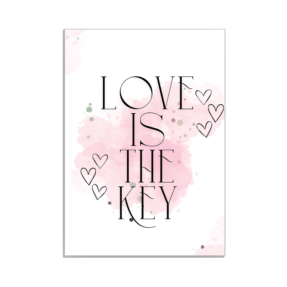 متال پوستر عاشقانه طرح love is the key کد MP-27071