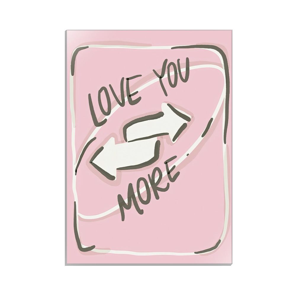 متال پوستر عاشقانه طرح love you more کد MP-27083