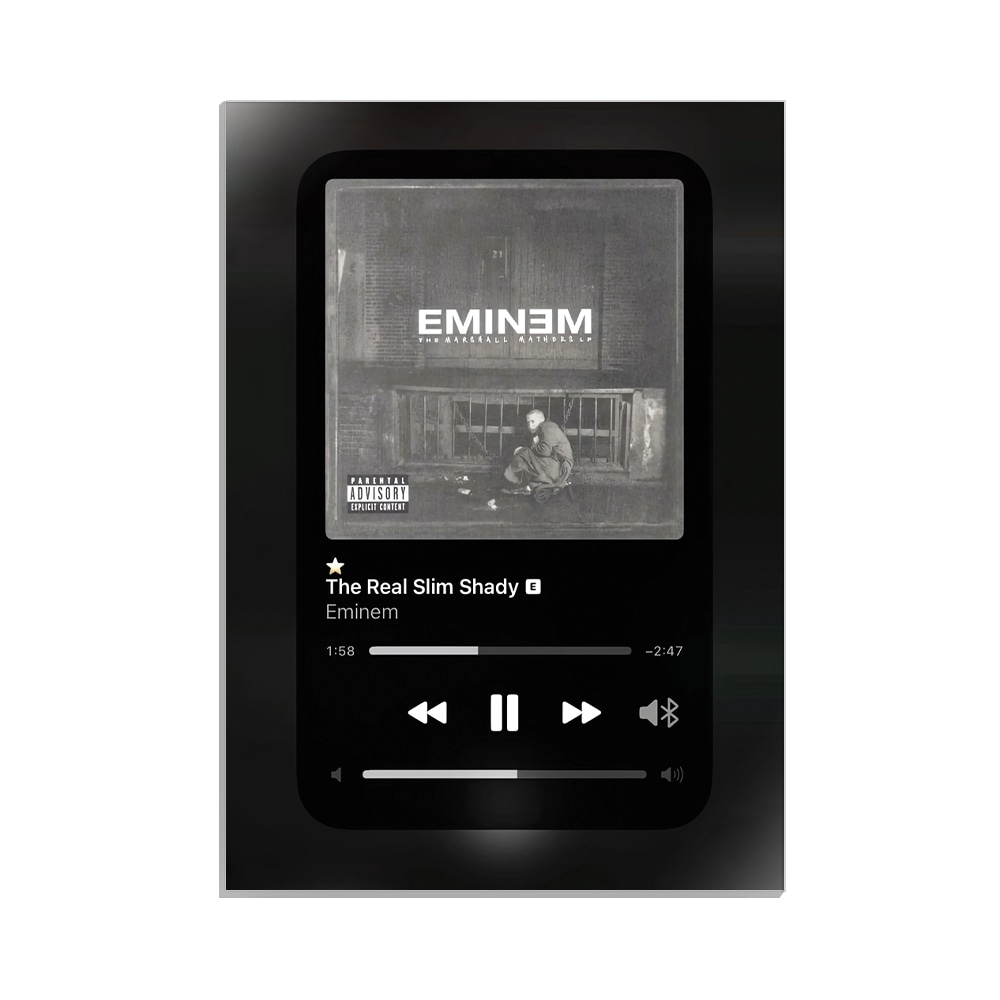 متال پوستر خواننده طرح موزیک پلیر The Real Slim Shady امینم کد MP-20347