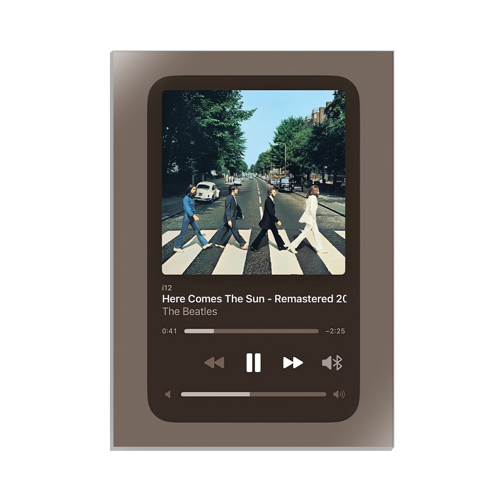 متال پوستر خواننده طرح موزیک پلیر here comes the sun بیتلز کد MP-20555