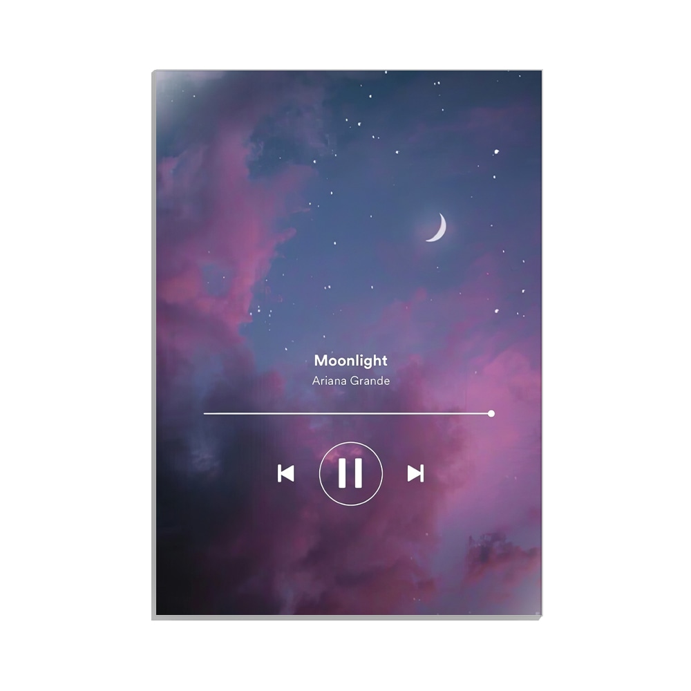 متال پوستر خواننده طرح موزیک پلیر Moonlight آریانا گرانده کد MP-20250
