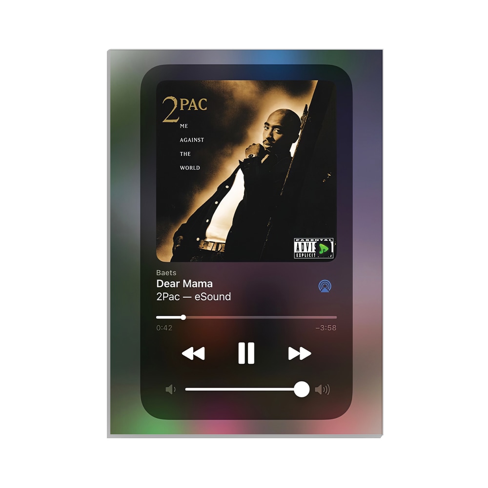 متال پوستر خواننده طرح موزیک پلیر dear mama توپاک کد MP-20604