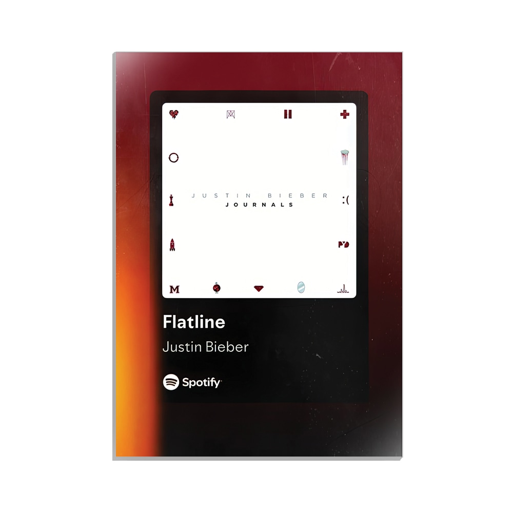متال پوستر خواننده طرح موزیک پلیر Flatline جاستین بیبر کد MP-20376