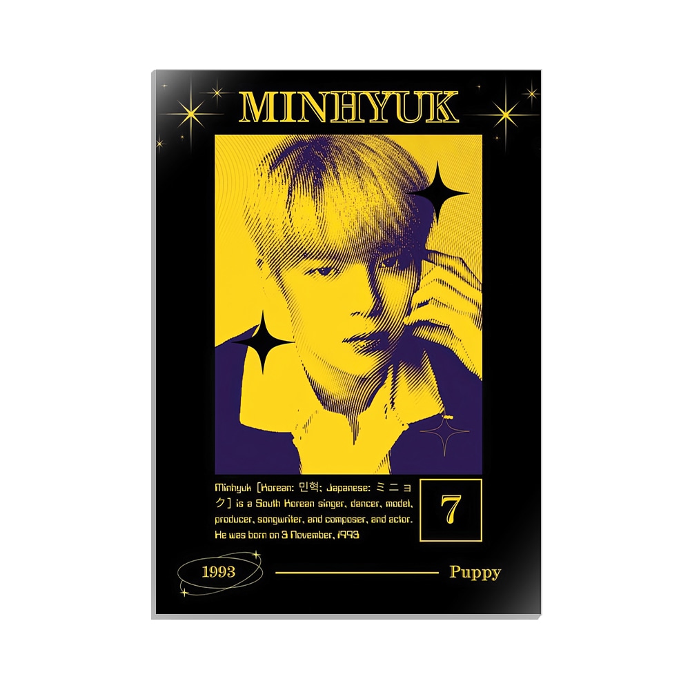 متال پوستر خواننده طرح Monsta x کد MP-20232