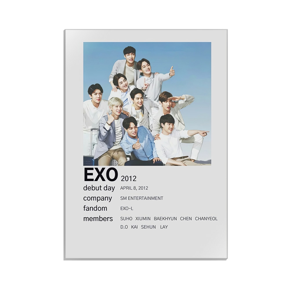 متال پوستر خواننده طرح Exo کد MP-20164