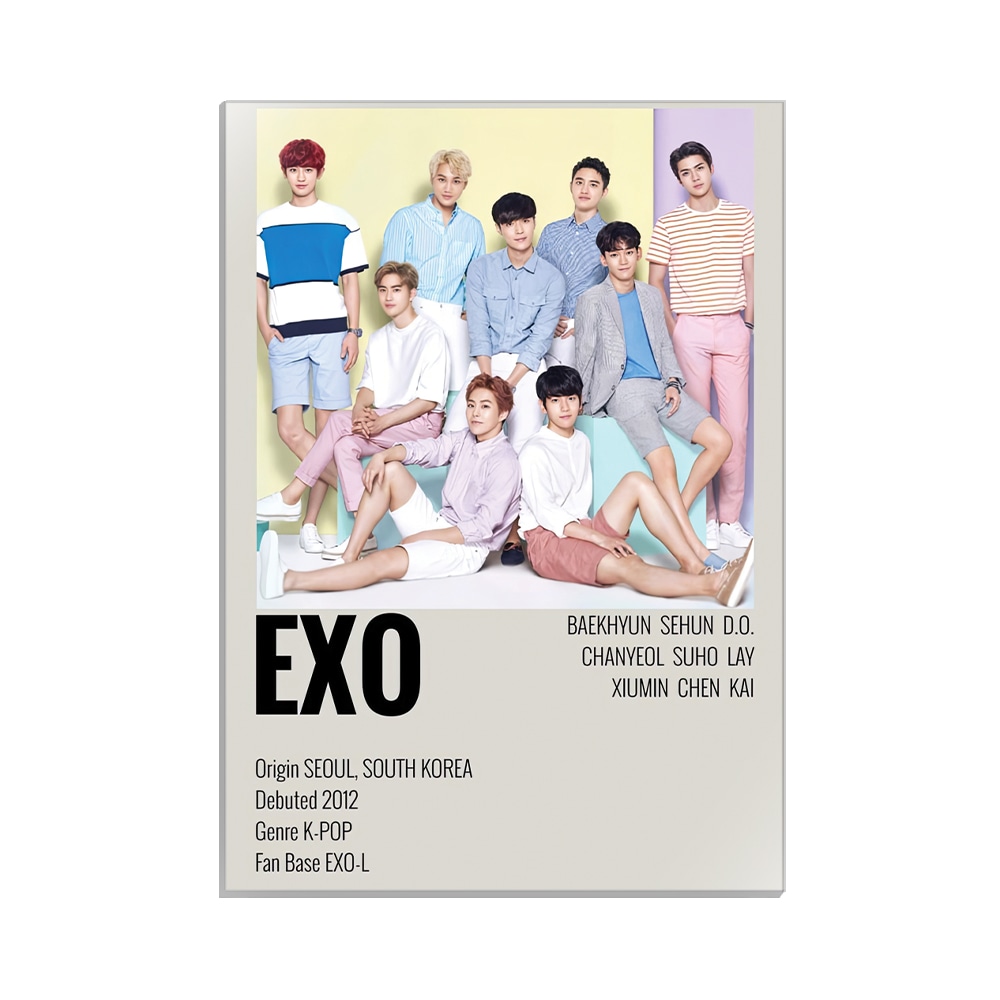متال پوستر خواننده طرح Exo کد MP-20151