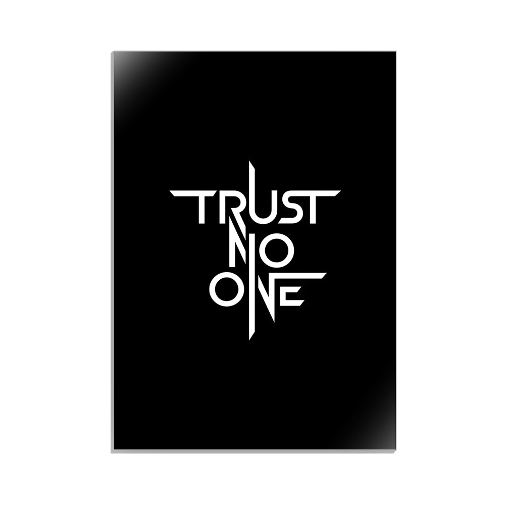 متال پوستر تایپوگرافی طرح trust no one کد MP-15054