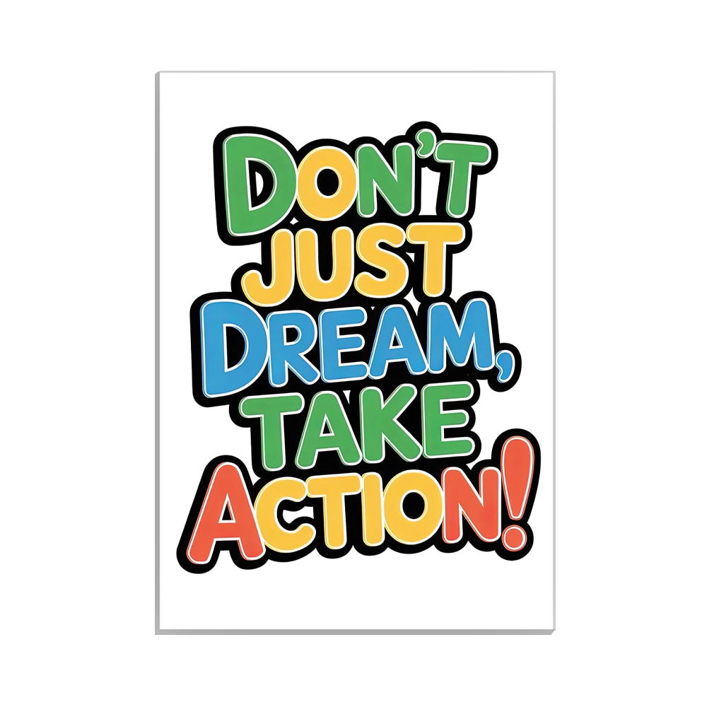متال پوستر تایپوگرافی طرح take action کد MP-15059