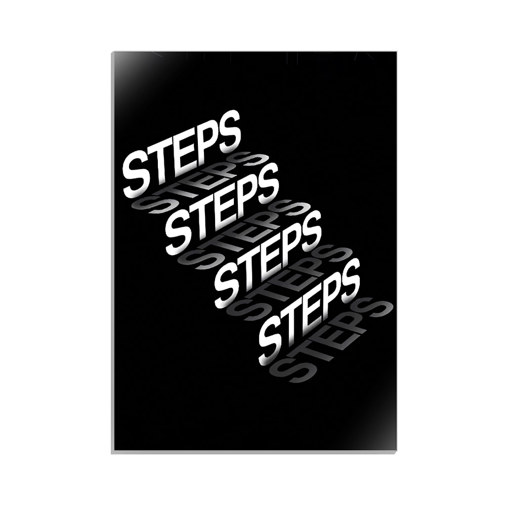 متال پوستر تایپوگرافی طرح steps کد MP-15086