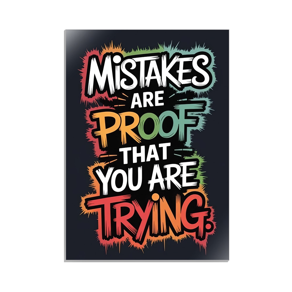 متال پوستر تایپوگرافی طرح mistakes کد MP-15044
