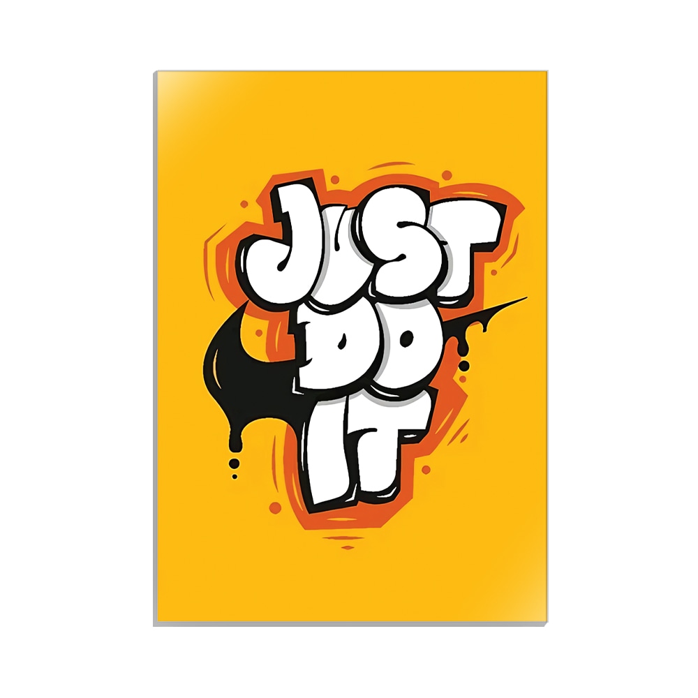 متال پوستر تایپوگرافی طرح just do it کد MP-15056