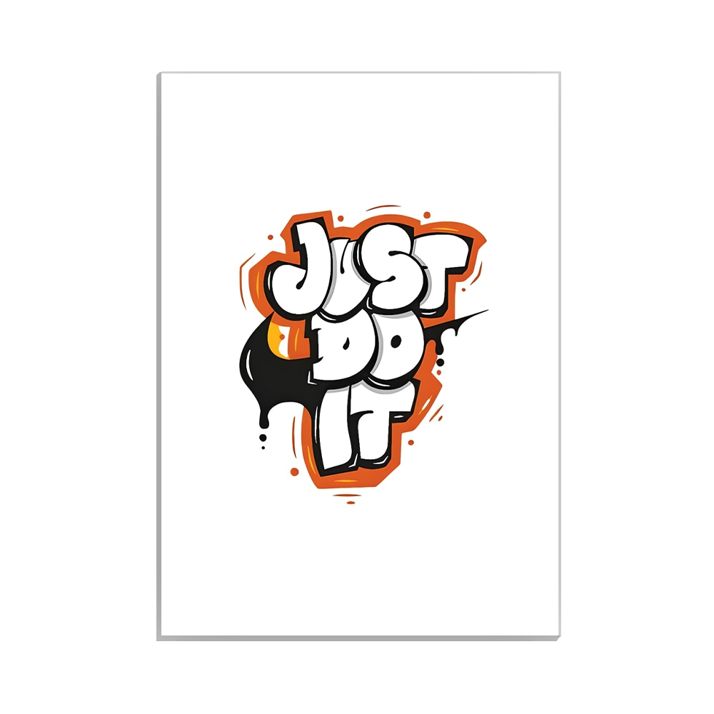 متال پوستر تایپوگرافی طرح just do it کد MP-15055