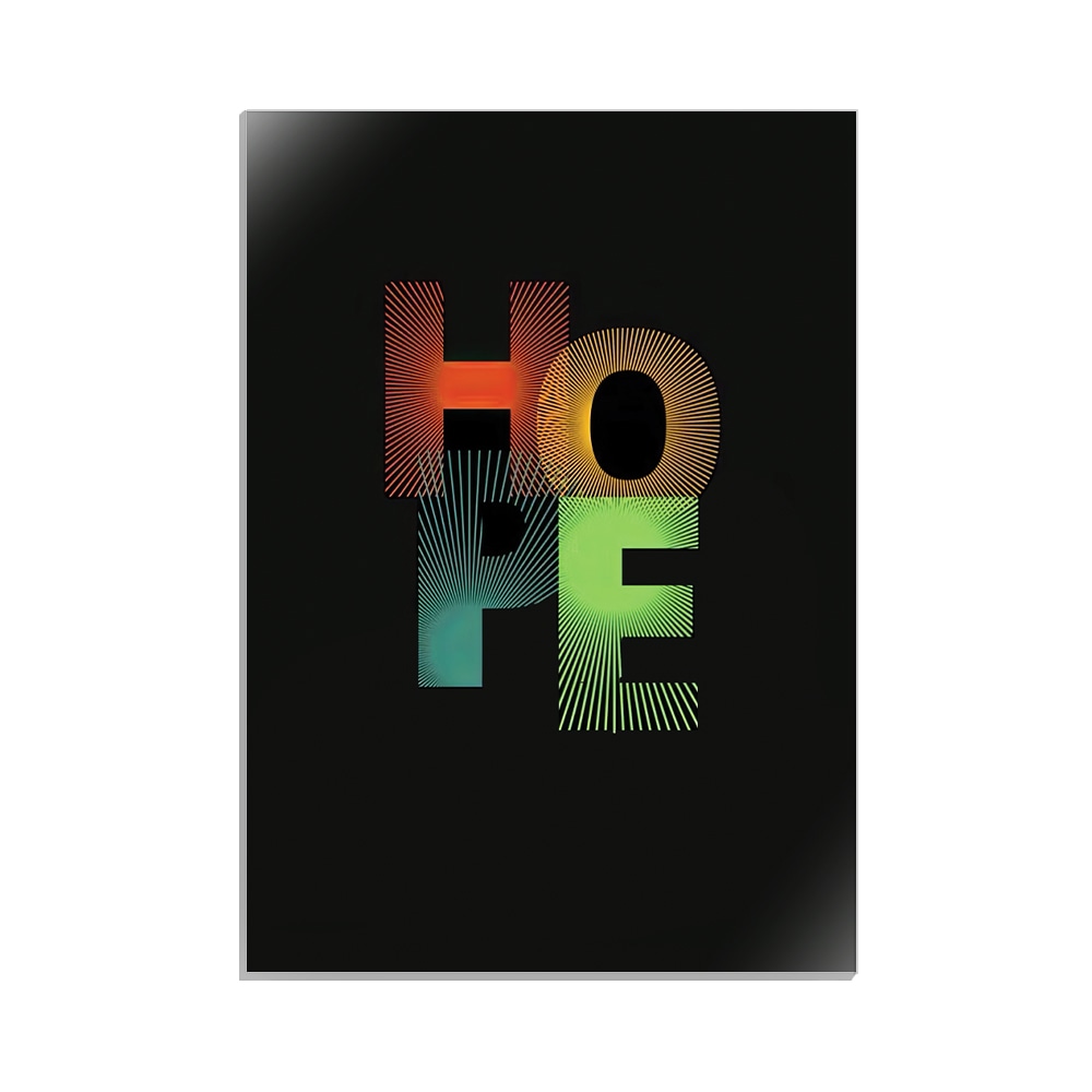 متال پوستر تایپوگرافی طرح hope کد MP-15047