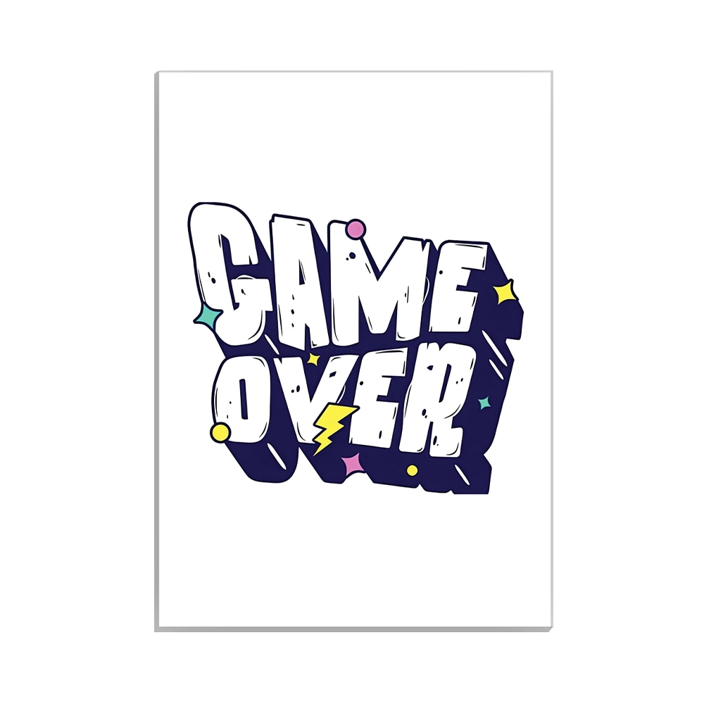 متال پوستر تایپوگرافی طرح game over کد MP-15057