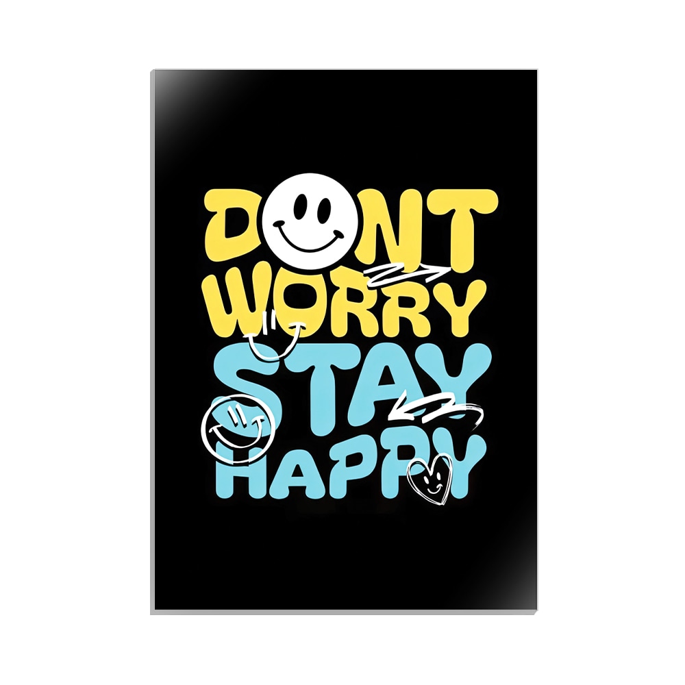 متال پوستر تایپوگرافی طرح dont worry کد MP-15062