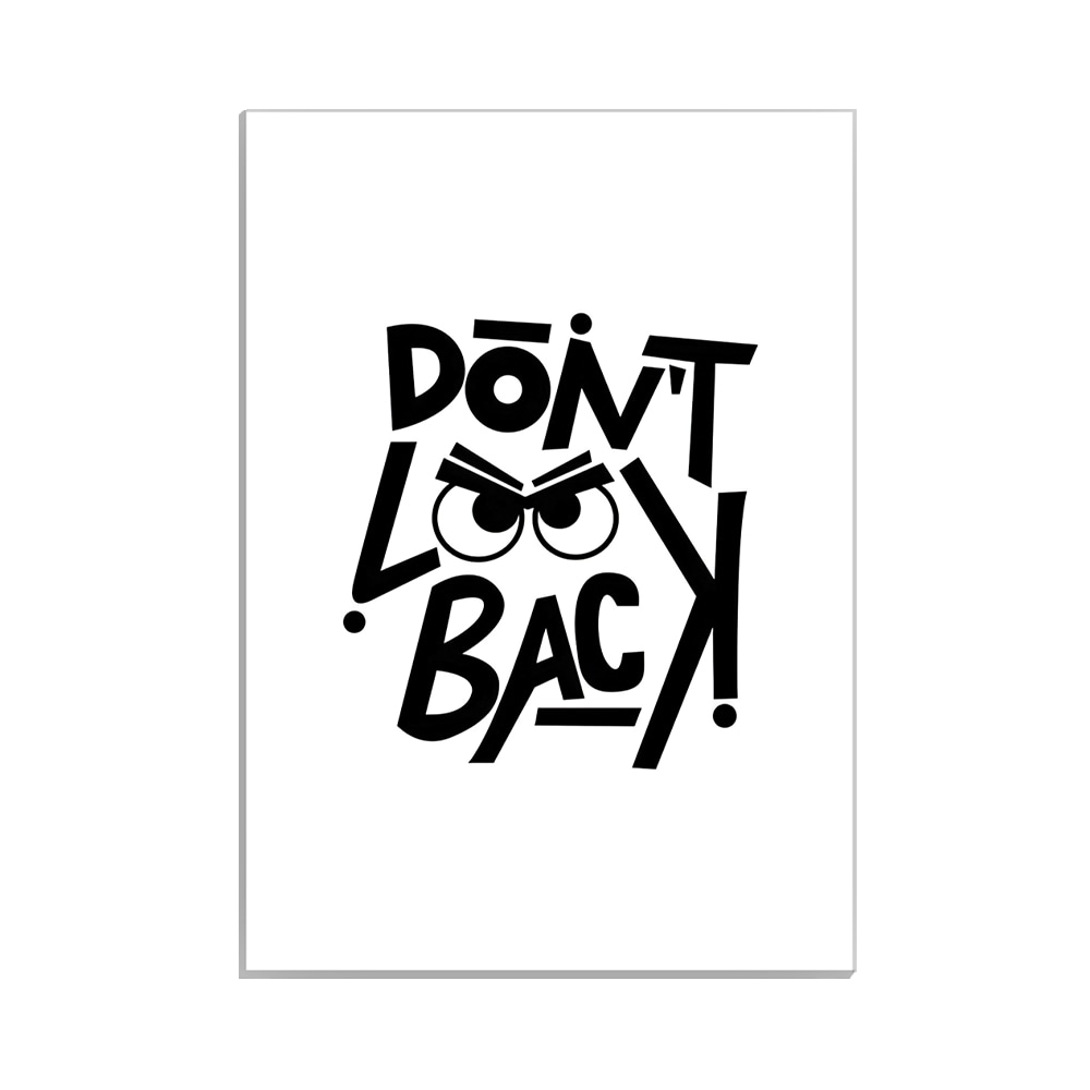 متال پوستر تایپوگرافی طرح dont look back کد MP-15053