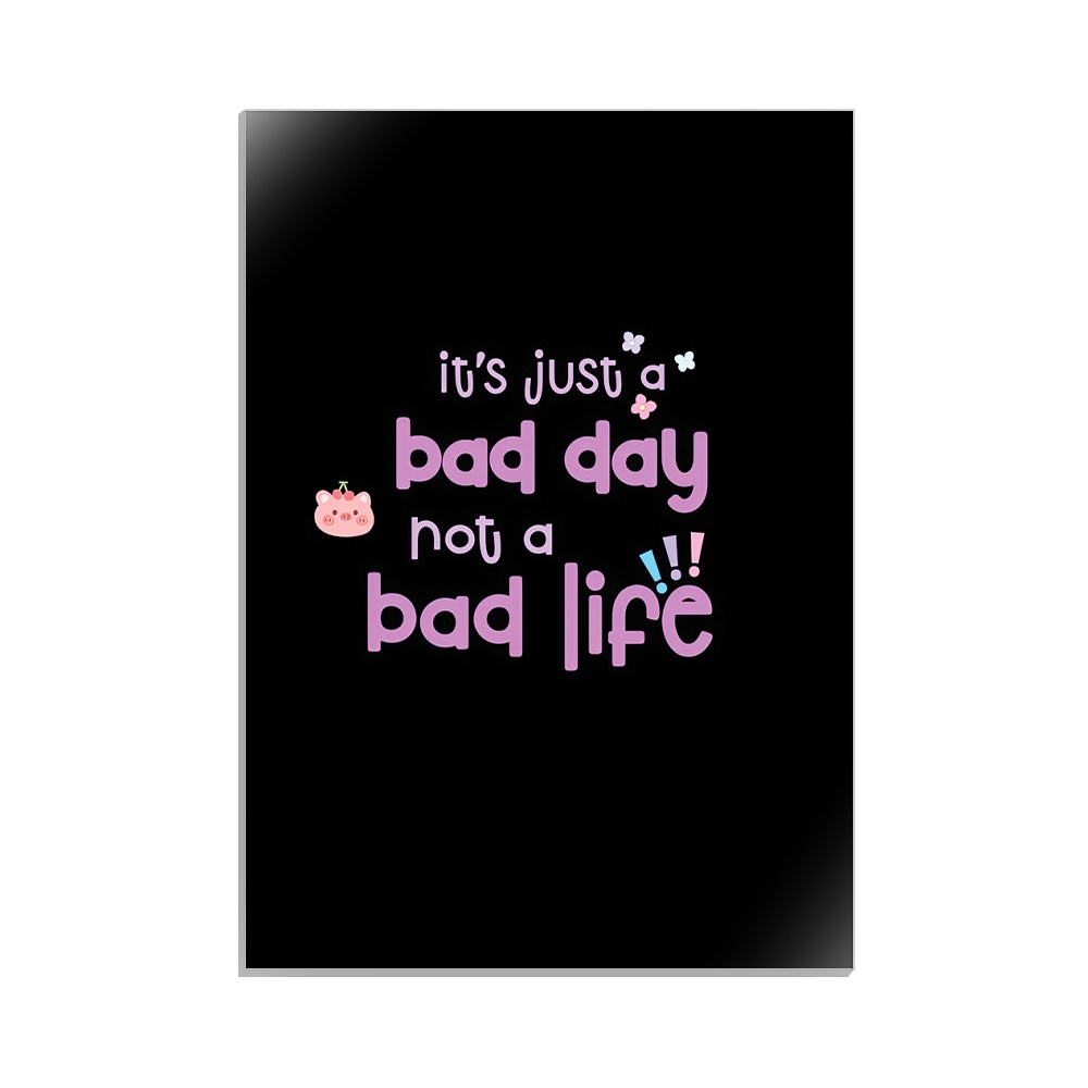 متال پوستر تایپوگرافی طرح bad day کد MP-15051