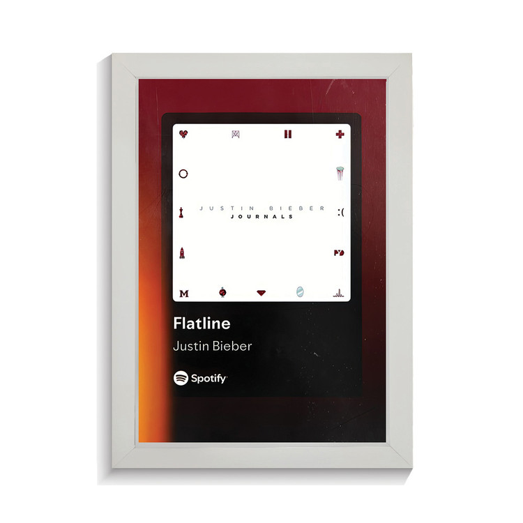 تابلو خواننده طرح موزیک پلیر Flatline جاستین بیبر کد PF-20376