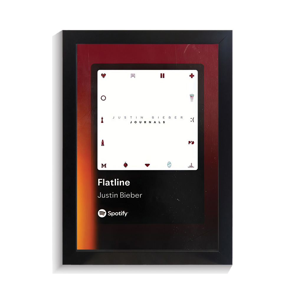تابلو خواننده طرح موزیک پلیر Flatline جاستین بیبر کد PF-20376