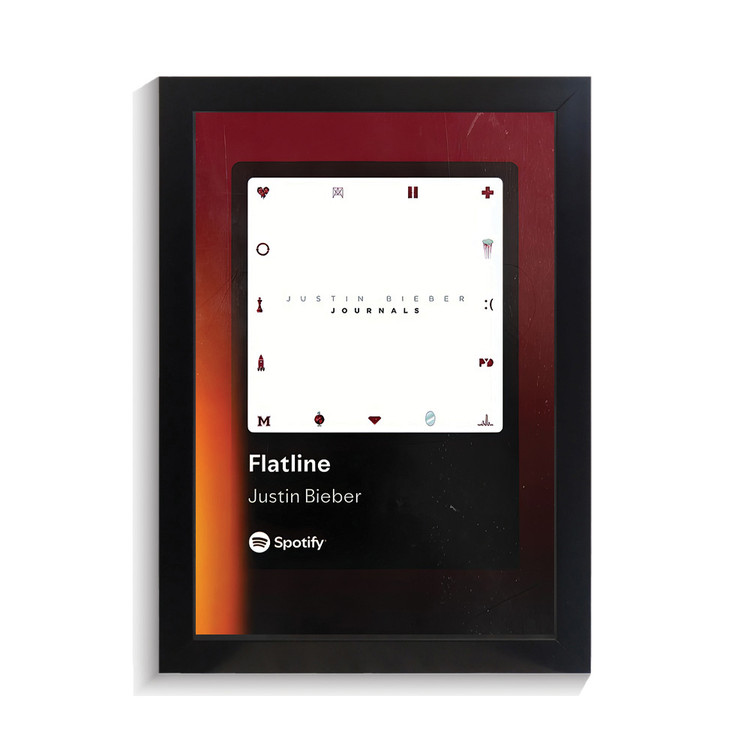 تابلو خواننده طرح موزیک پلیر Flatline جاستین بیبر کد PF-20376