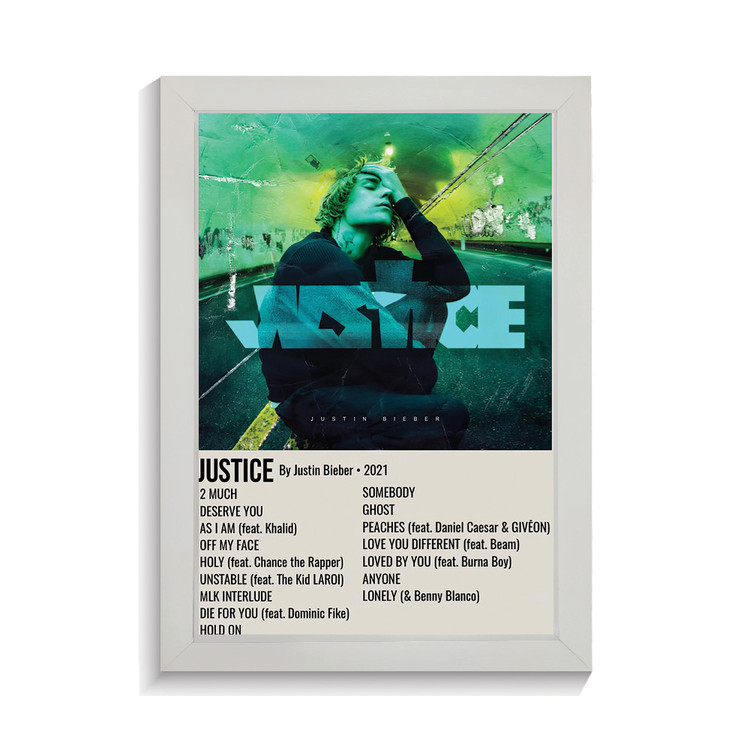 تابلو خواننده طرح موزیک پلیر Justice جاستین بیبر کد PF-20381