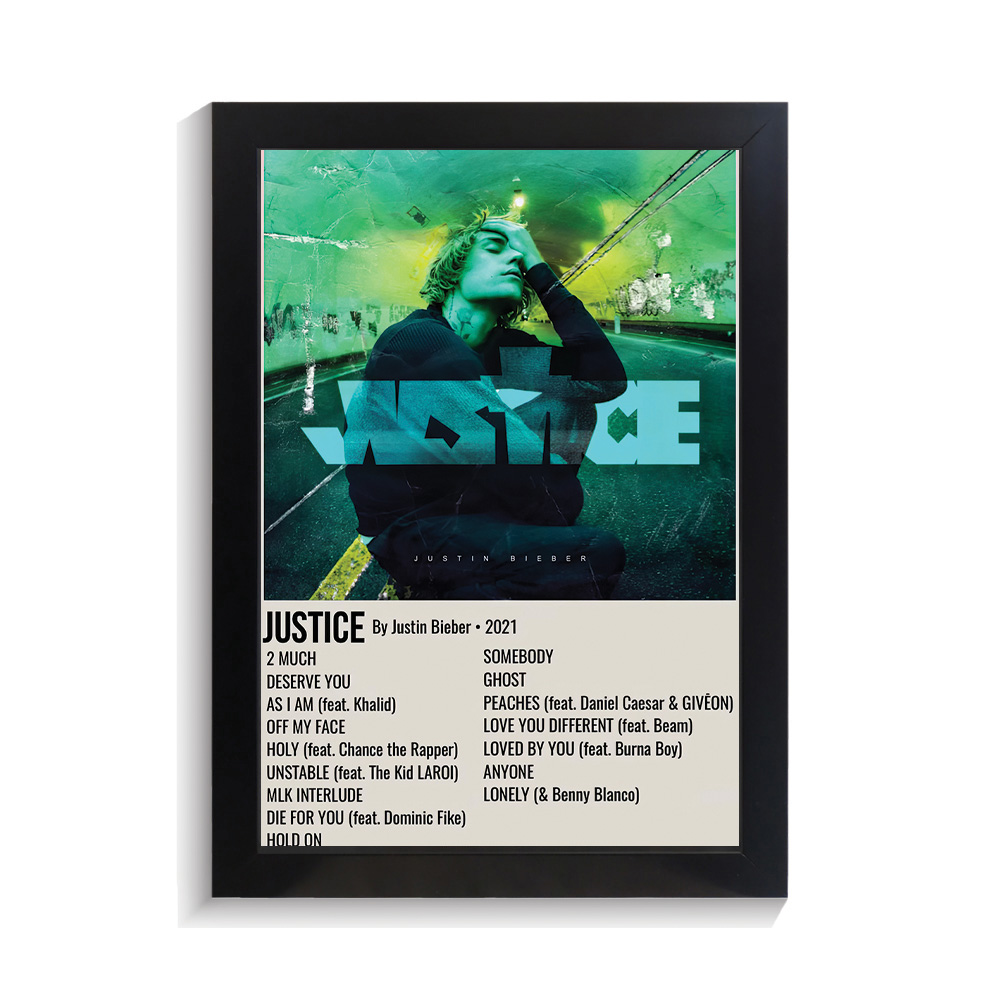 تابلو خواننده طرح موزیک پلیر Justice جاستین بیبر کد PF-20381