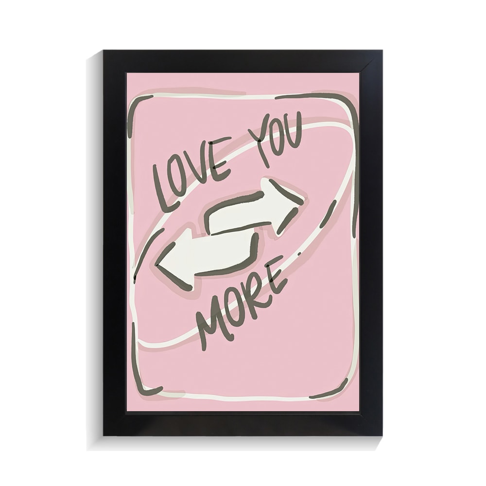 تابلو عاشقانه طرح love you more کد PF-27083