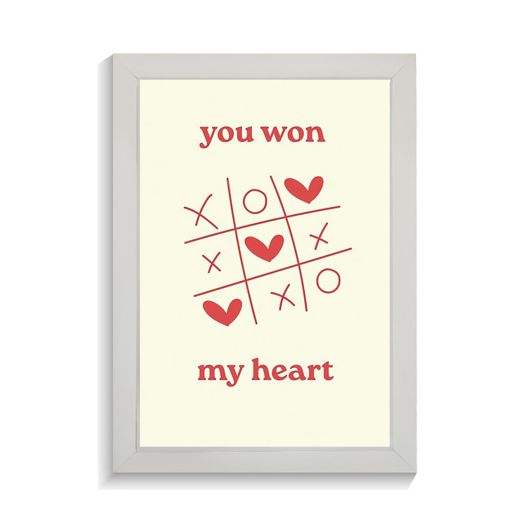 تابلو عاشقانه طرح you won my heart کد PF-27075