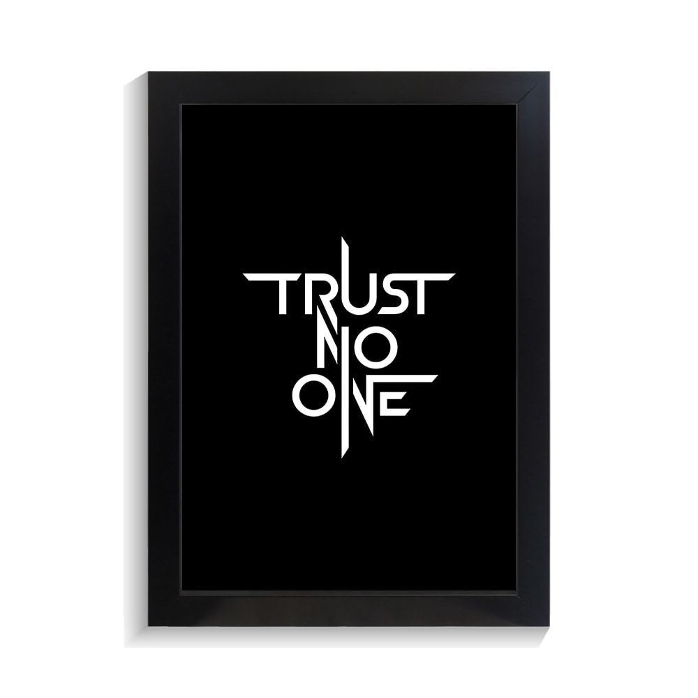 تابلو تایپوگرافی طرح trust no one کد PF-15054