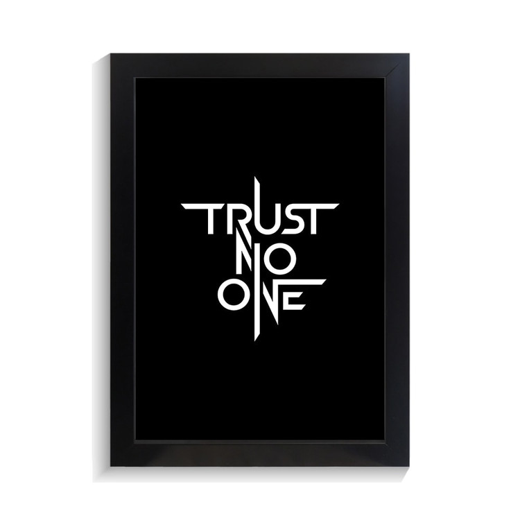 تابلو تایپوگرافی طرح trust no one کد PF-15054